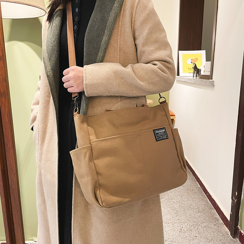 Women's Retro Versatile Large Capacity Fashionable Canvas Crossbody Bags