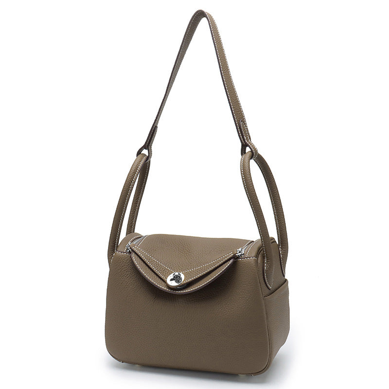 Layer Cowhide Lychee Pattern Lindy Doctor Genuine Shoulder Bags