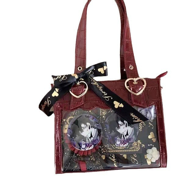 Pattern Cartoon Double-sided Commuter Elegant Ribbon Portable Crossbody Bags