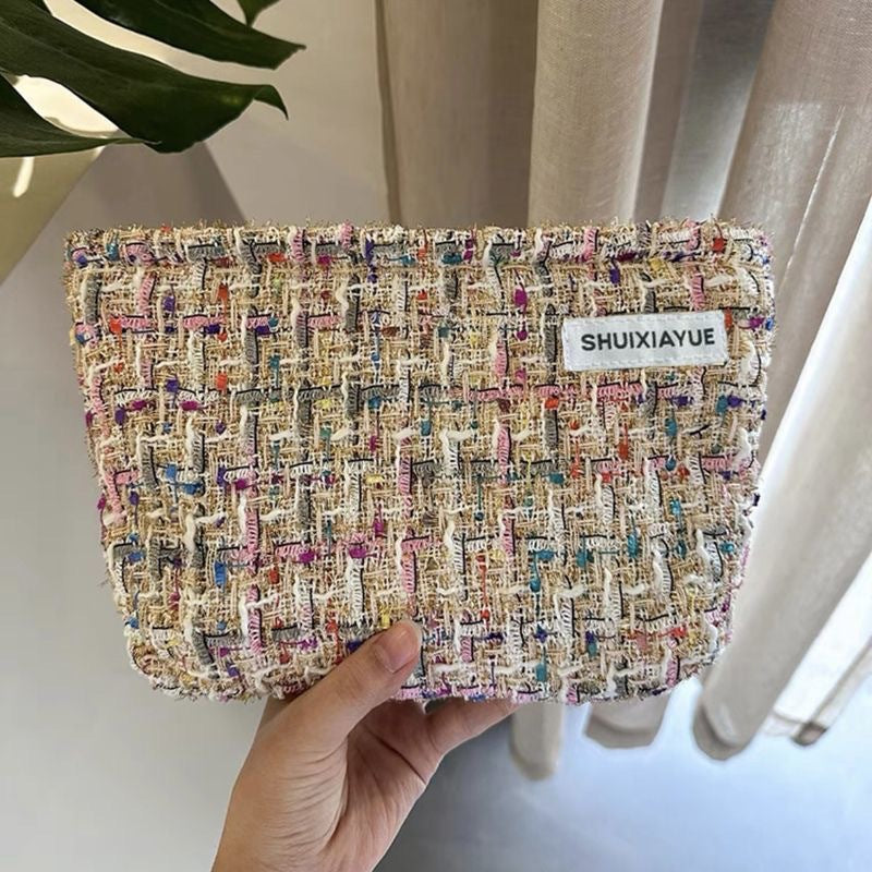 Large Capacity Portable Fresh Floral Buggy Cosmetic Bags