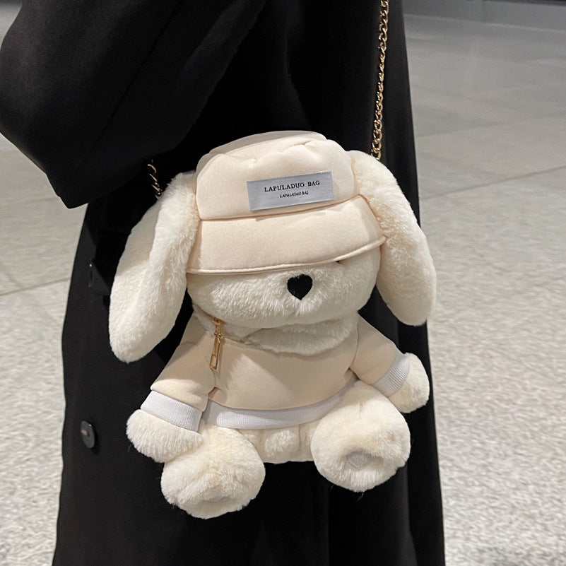 Women's Cute Rabbit Ears Plush Furry Trendy Crossbody Bags