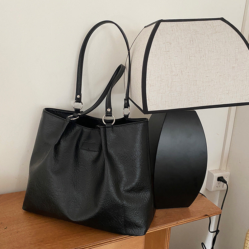 Women's Large Capacity Textured Portable Minority Western Shoulder Bags