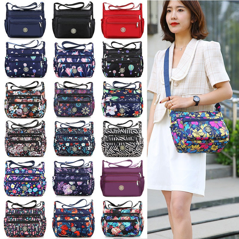Women's Stall Flower Cloth Oxford Practical Canvas Crossbody Bags