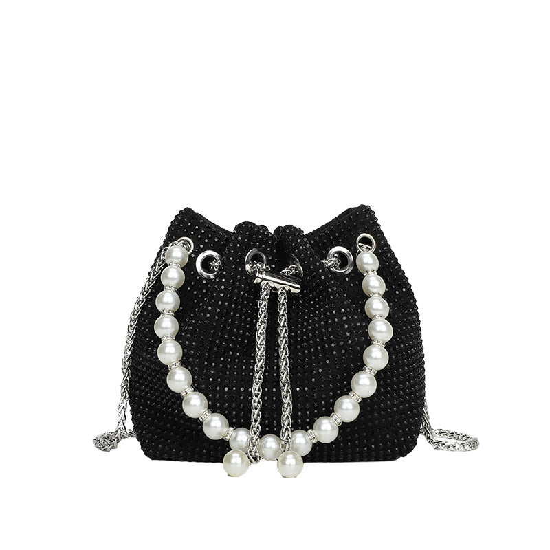 Good-looking Light Luxury Diamond Pearl Lucky Handbags