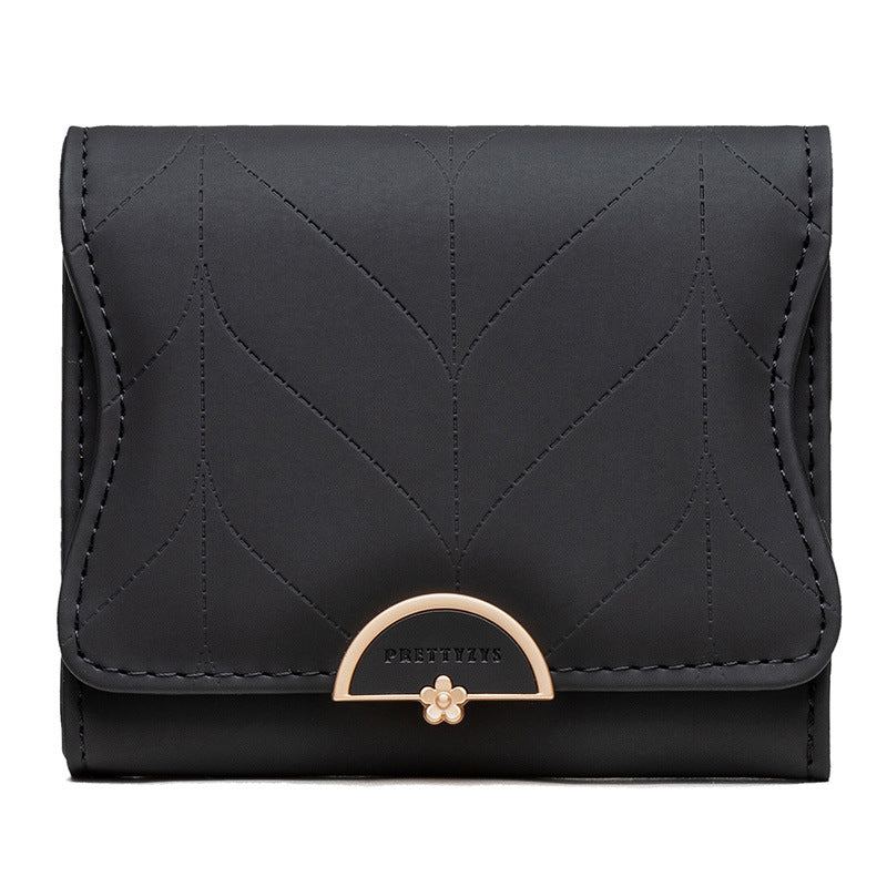 Women's Short Korean Fashion Simple And Fresh Three Ladies Wallets