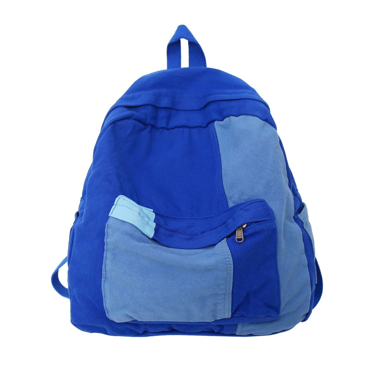 Capacity College Korean Simple Contrast Color Drape Backpacks