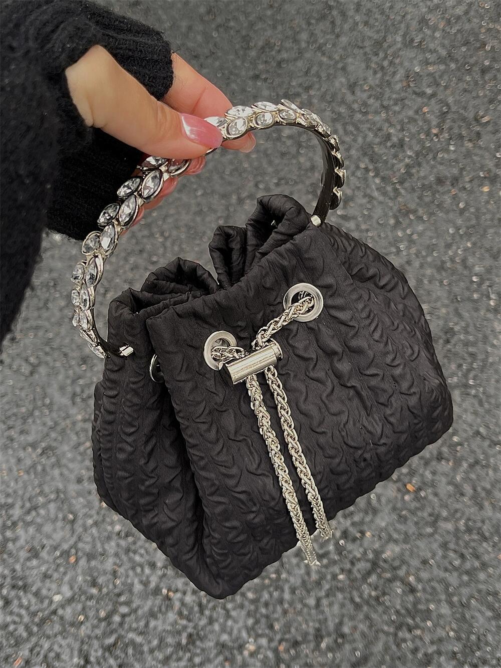 Summer Fashion Bowknot Portable Korean Style Bucket Bags