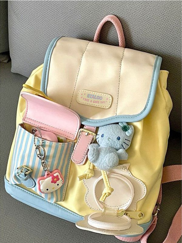 Mini College Cute Contrast Color Size Backpacks