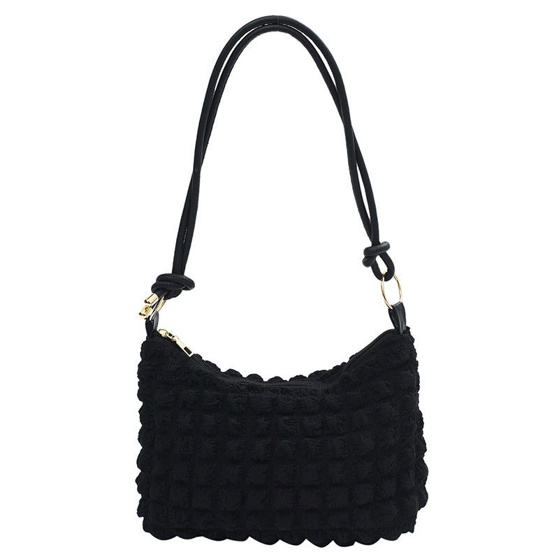 Women's Bubble Soft Pleated Underarm Girly Fashion Crossbody Bags