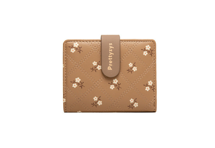 Women's Style Simple Short Two Fold Fashion Multiple Ladies Wallets