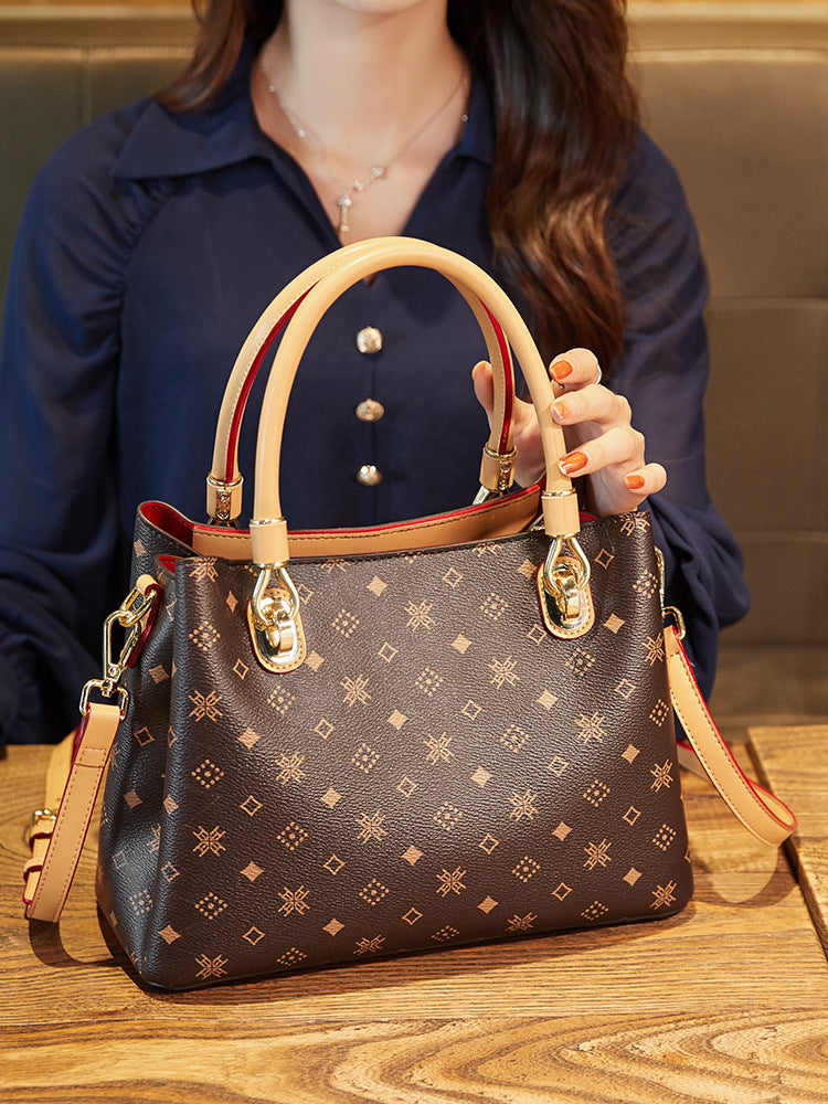 Women's Leather Trendy High-grade Fashion Generous Large Crossbody Bags