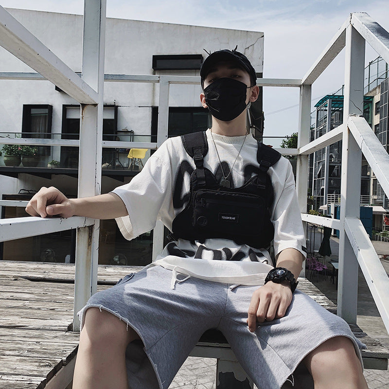 Women's & Men's Street Trend And Combat Fashion Vest Couple Men's Chest Bags