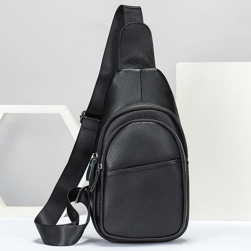 Men's Genuine Leather Pannier First Layer Cowhide Men's Chest Bags