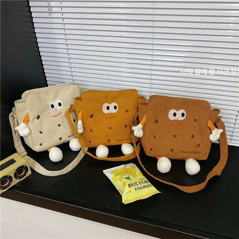 Cute Smiley Face Biscuit Style Large Capacity Everyday Bags