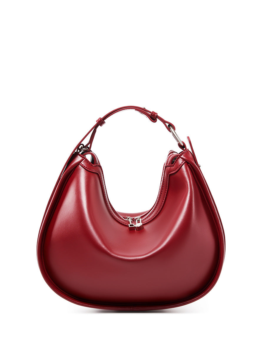 Women's Design Selenodont Genuine Leather Underarm Simple Shoulder Bags