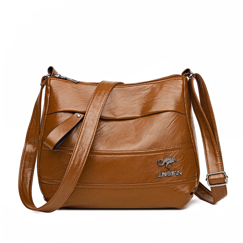 Women's Retro Soft Leather Mother Versatile Large Crossbody Bags