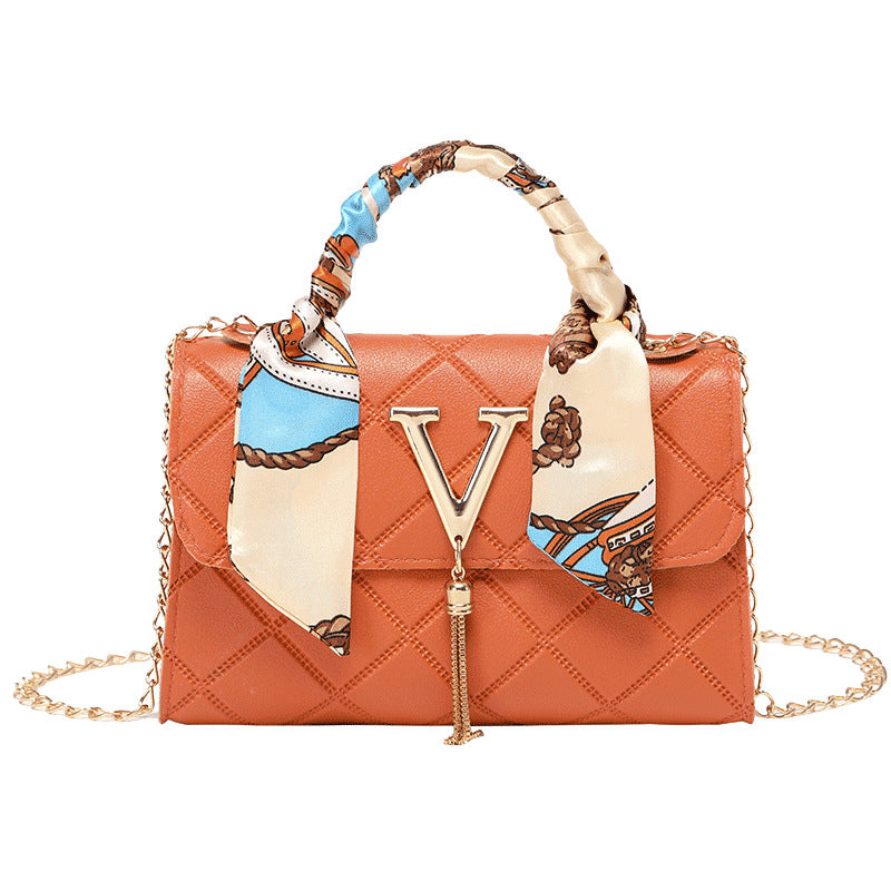 Trendy Women's Single Diamond Plaid Embossed Crossbody Bags