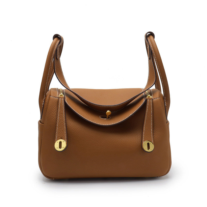 Layer Cowhide Lychee Pattern Lindy Doctor Genuine Shoulder Bags