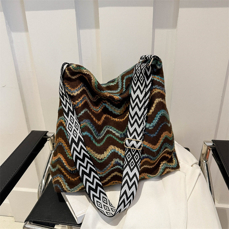 Women's Style Personalized Plaid Trendy Spring Large Capacity Shoulder Bags