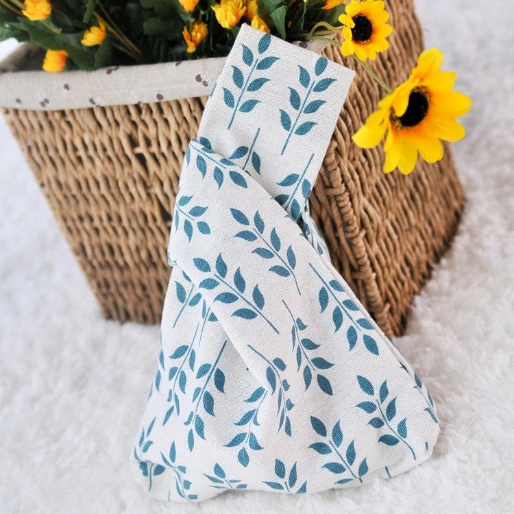Classy Wrist Cotton Linen Fabric Fresh Handbags