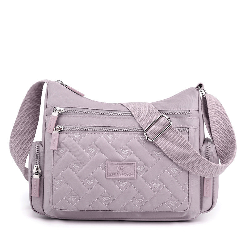 Women's Contrast Color Woven Large Capacity Multilayer Bags