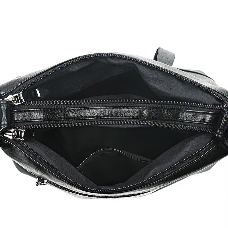 Women's Retro Soft Leather Mother Versatile Large Crossbody Bags