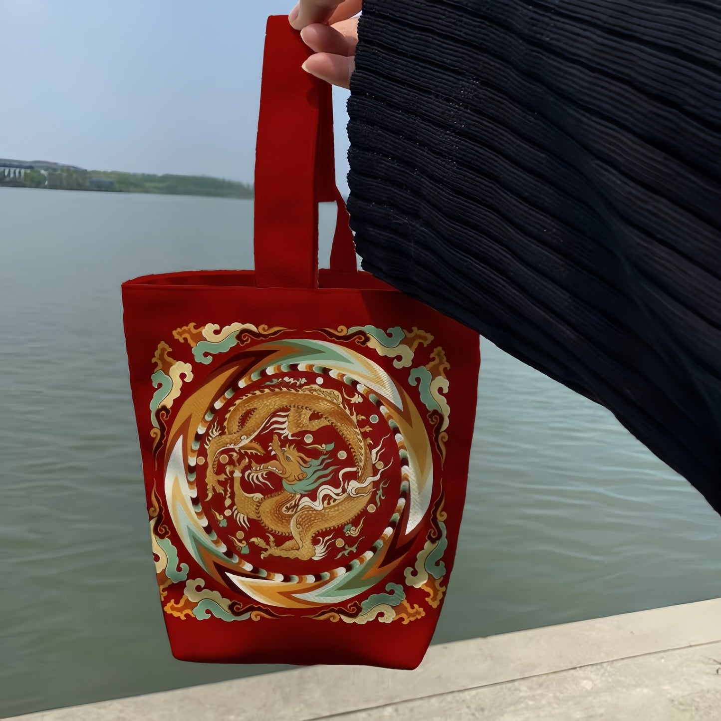 Elegant Portable Walking Wrist Storage Cloth Handbags