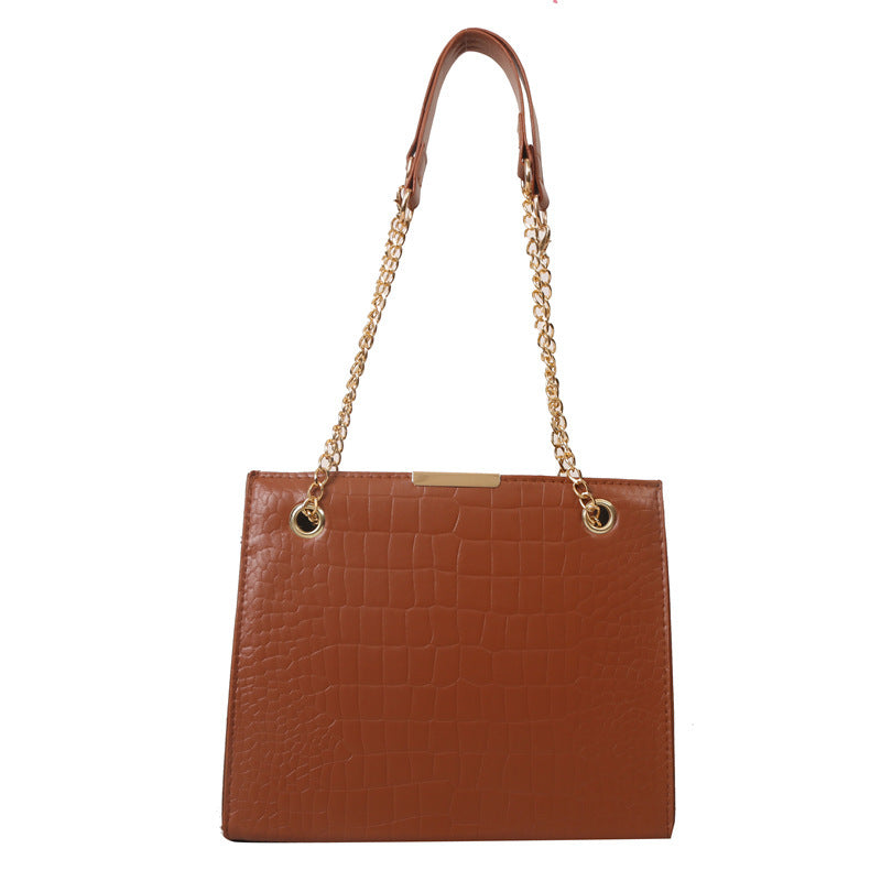 Fashion Commuter Chain Underarm Early Autumn Textured Shoulder Bags