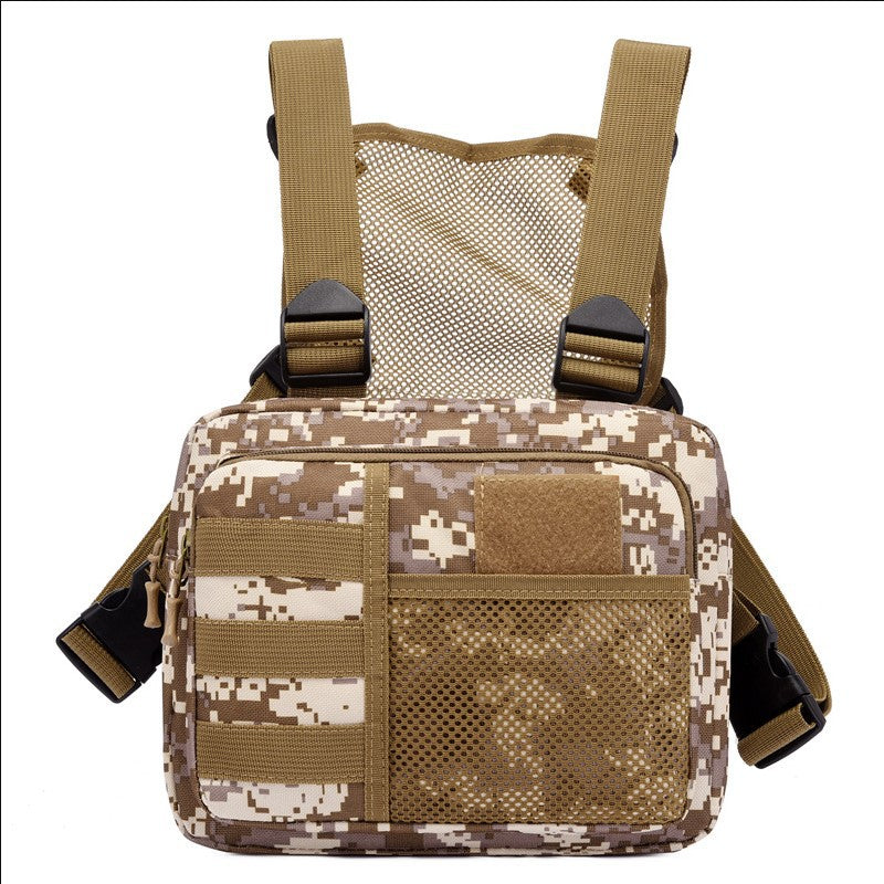 Tactics Running Vest Camouflage Function Trendy Leisure Men's Chest Bags
