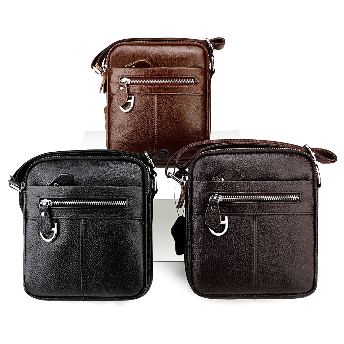 Men's Creative Trendy First Layer Cowhide Men's Chest Bags