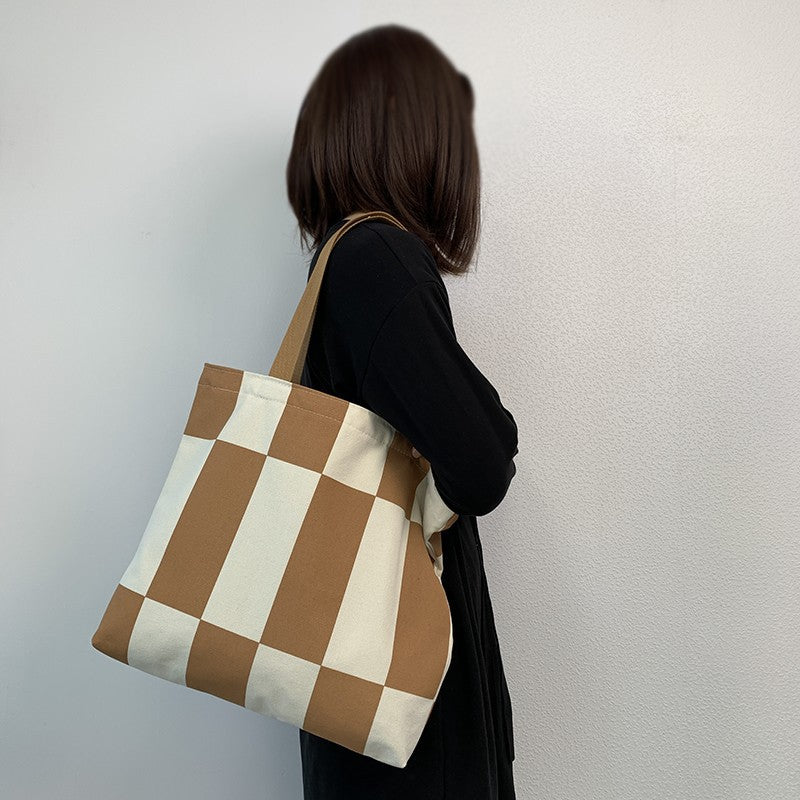 Female Class College Book Holding Korean Style With Zipper Artistic Shoulder Bags