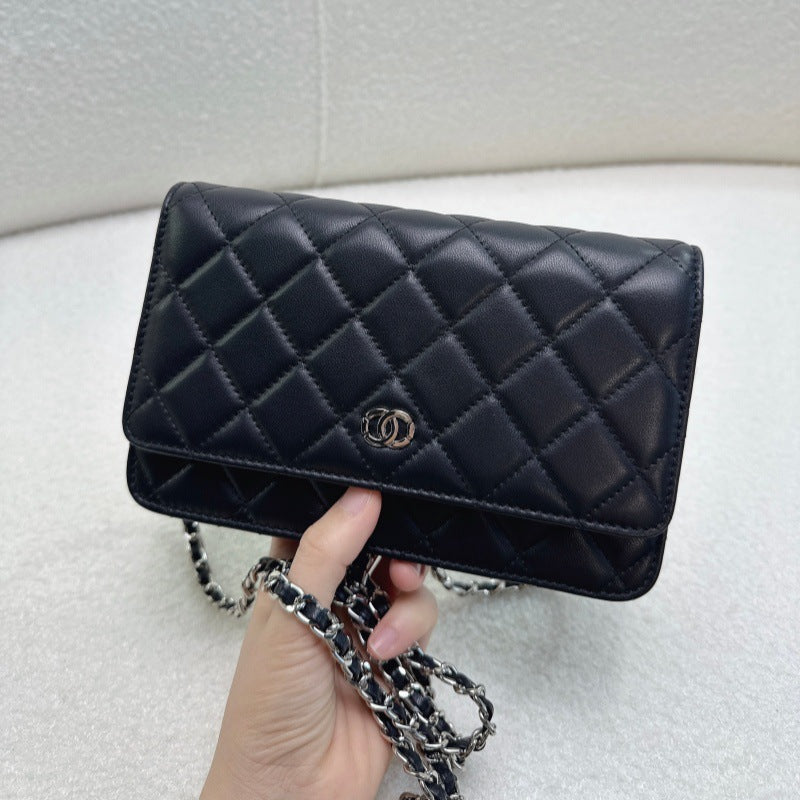 Leather Classic Style Rhombus Chain Fortune Small Square Bags