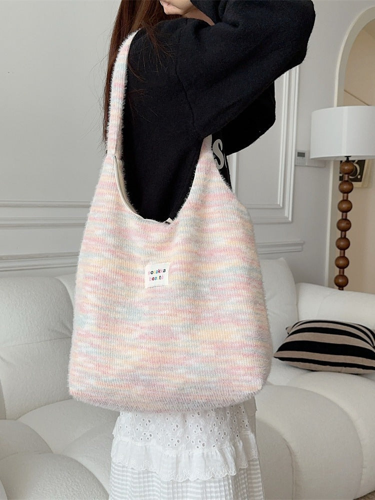 Women's Cute Furry Large Capacity Book Single Shoulder Bags