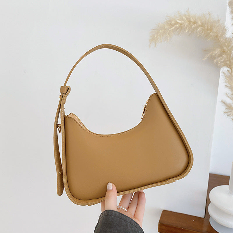 Solid Color Simple Textured Fashion Style Shoulder Bags