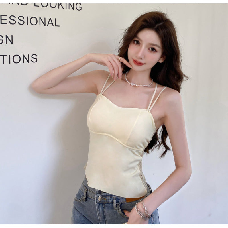 Women's Vest Hot Beauty Back Inner Wear Ice Silk Tanks Camis