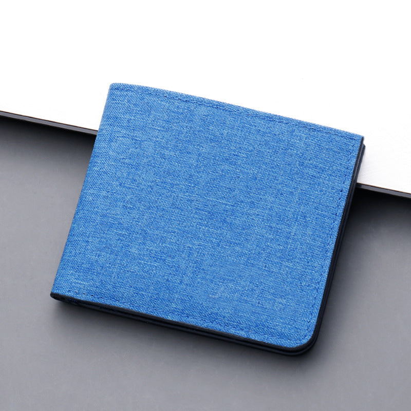 Men's Short Canvas Multiple Slots Can Hold Men's Wallets