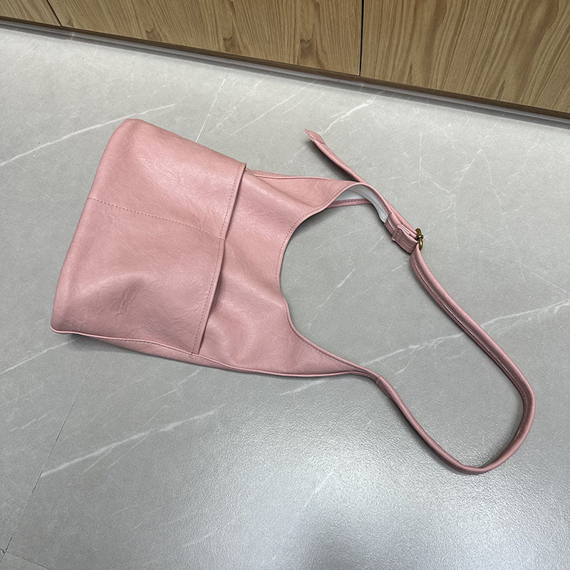 Women's Underarm Retro Textured Large Capacity Soft Shoulder Bags