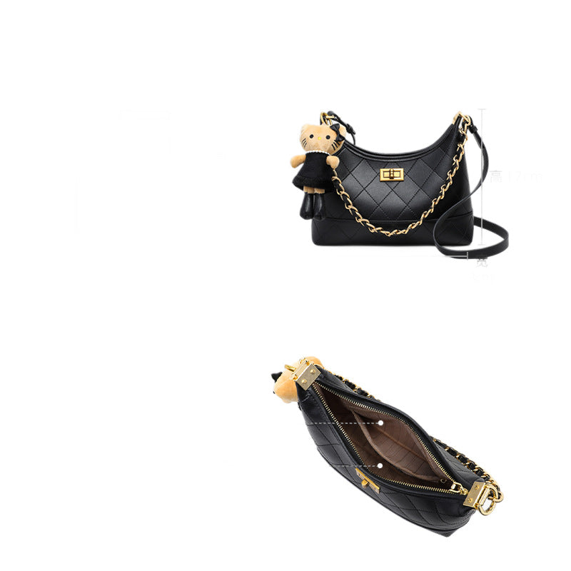 Women's Summer Genuine Leather Advanced Chain Bags