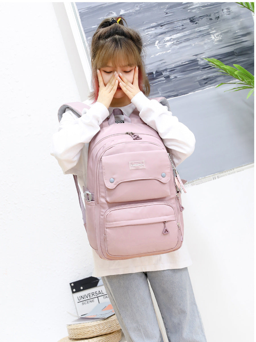 Women's Natural Fish Large Capacity Lightweight Primary Backpacks