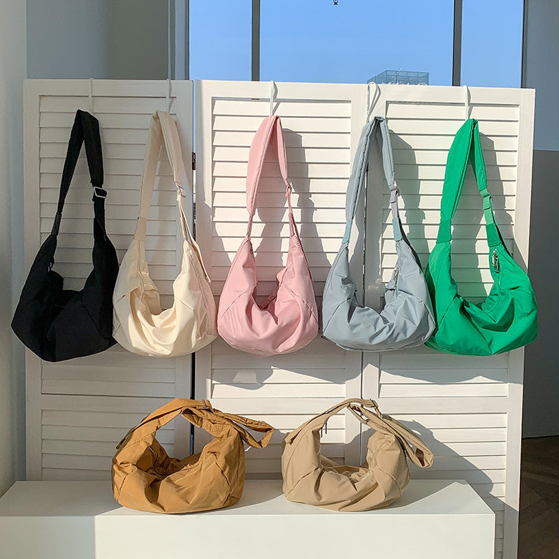 Women's Summer Nylon Dumpling High-grade Solid Color Crossbody Bags