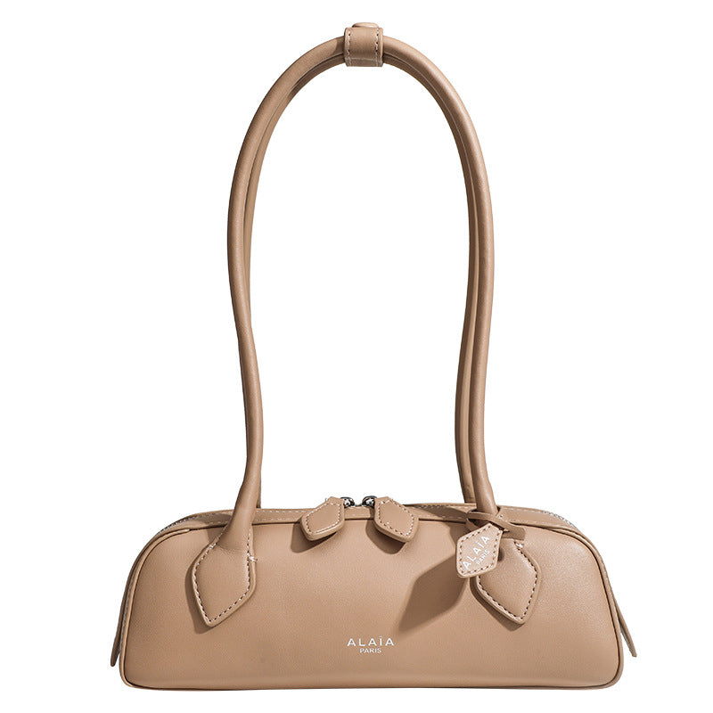 Women's Retro Fashionable Genuine Leather Sausage Dog Shoulder Bags