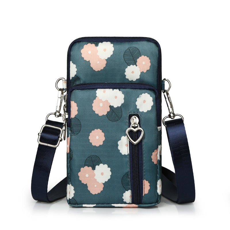 Glamorous Mini Vertical Female Fabric Wrist Phone Bags
