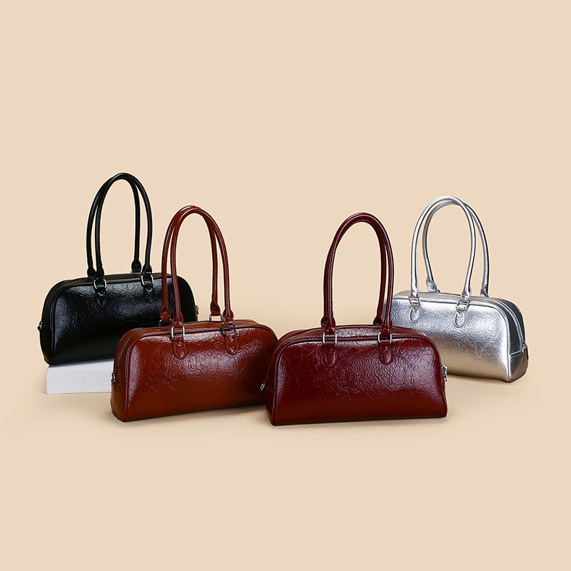 Women's Soft Leather Pillow Versatile Fashion Underarm Shoulder Bags