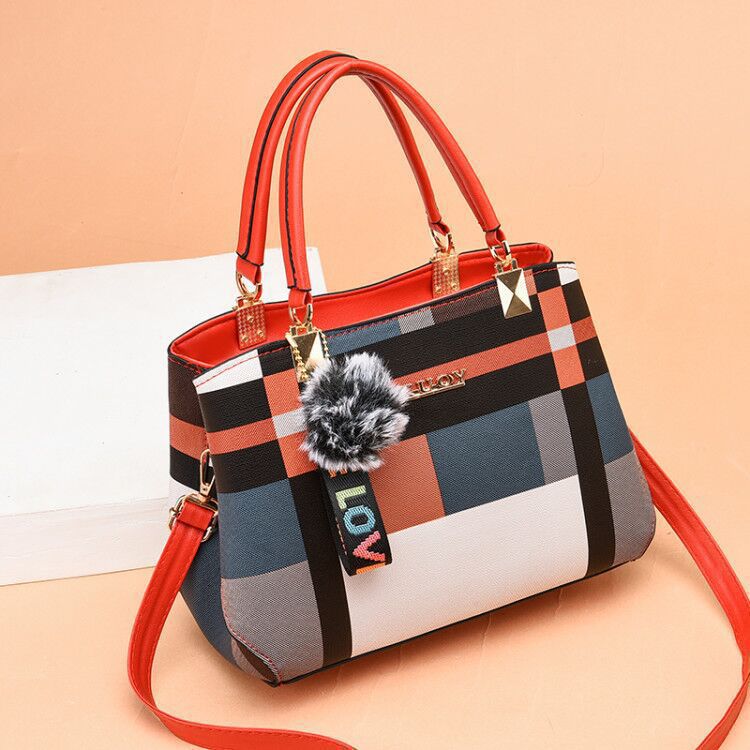 Women's Fashion Plaid Trendy Elegant Large Capacity Shoulder Bags