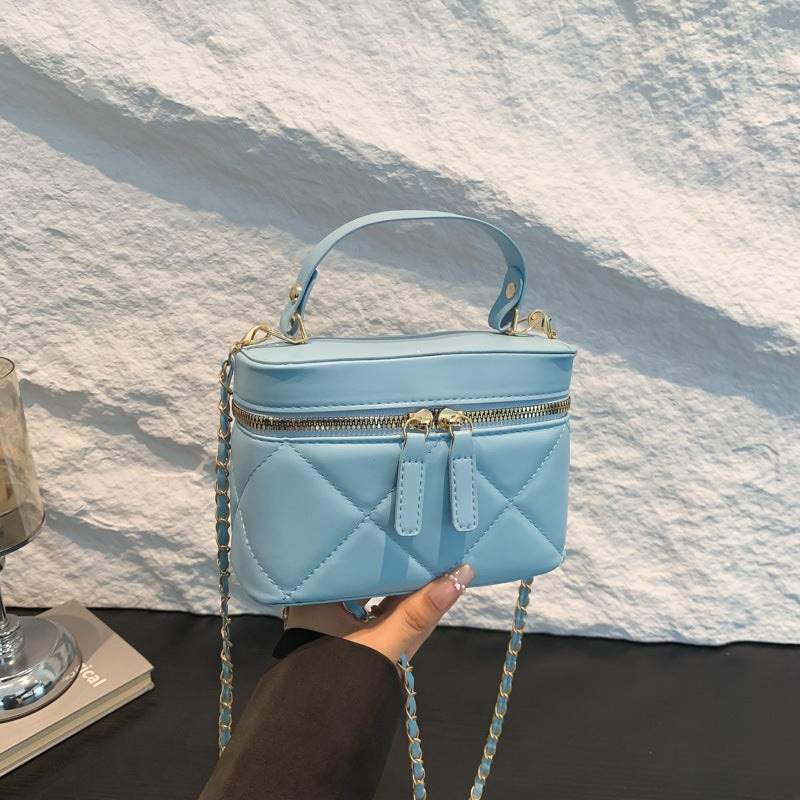 Women's Portable Summer Fashion Rhombus Chain High-grade Small Square Bags