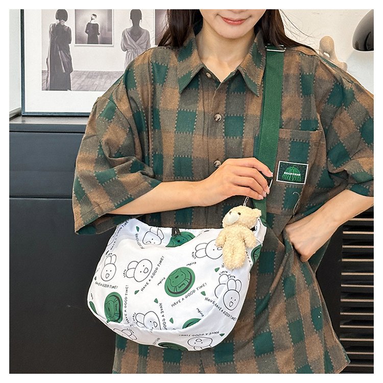 Women's Capacity Dumpling Retro Nylon For Class Crossbody Bags