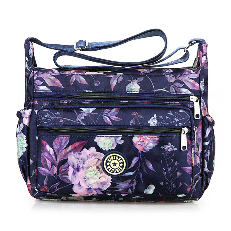 Women's Large Capacity Flower Cloth Oxford Canvas Shoulder Bags