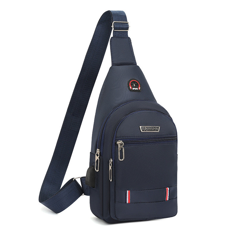 Men's Trendy Oxford Cloth Fashion Simple Portable Men's Chest Bags
