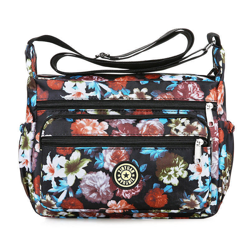 Women's Large Capacity Flower Cloth Oxford Canvas Shoulder Bags