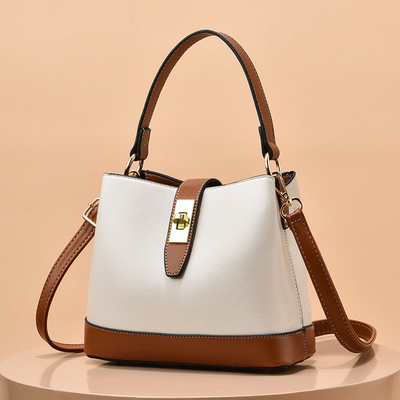 Women's Versatile Large Capacity Fashionable Fashion Retro Bucket Bags
